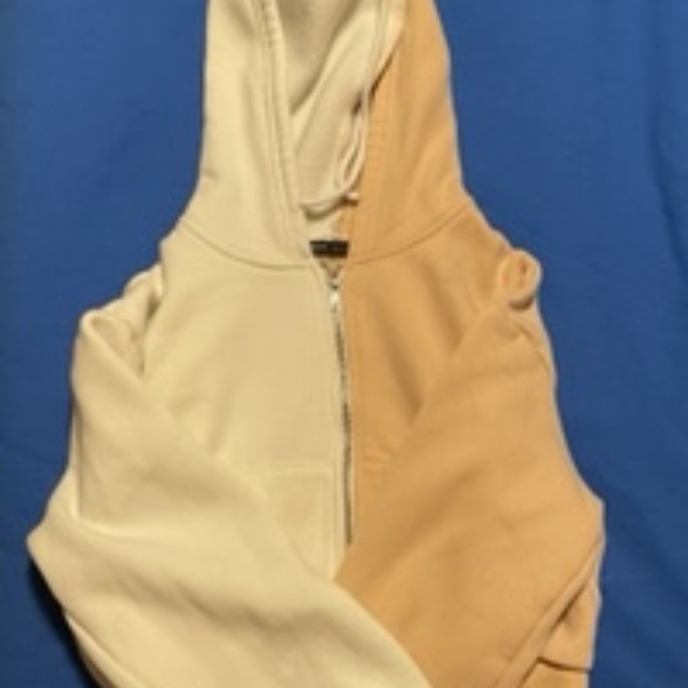 shein: two toned cropped sweatshirt